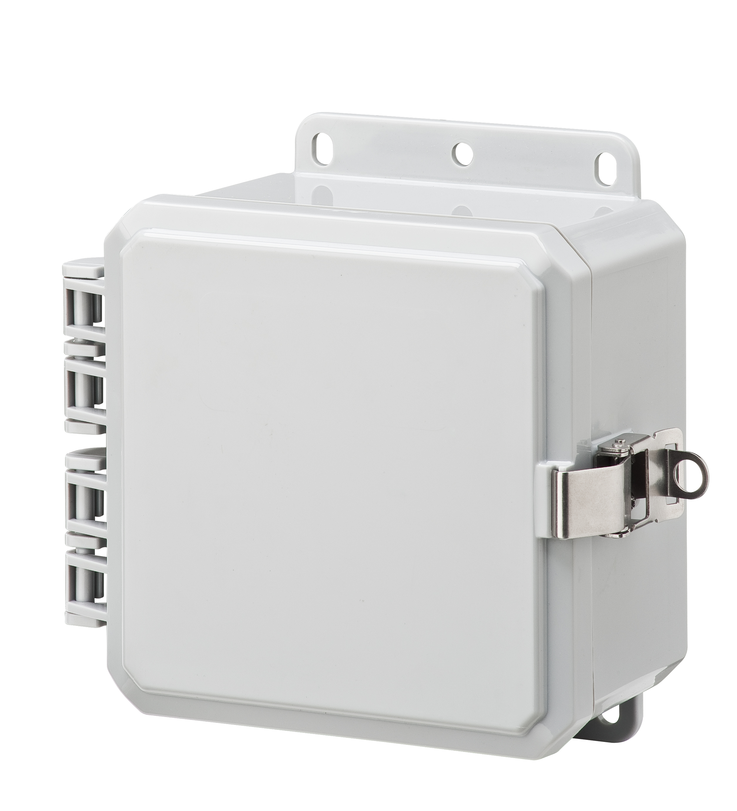 Integra Wallmount Enclosure; 6" x 6" x 3"; Polycarbonate; Solid Cover; Hinge Connection; NEMA 4X